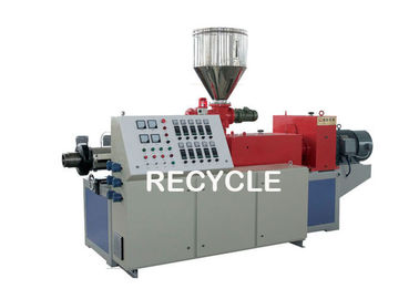 Conical Twin Screw Plastic Extruder Machine , Double Screw Extruder For PVC Pipes