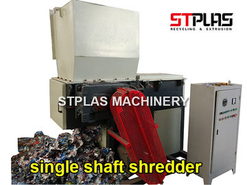 Single Axis Plastic Waste Shredding Machine With SKD-II Blade For Recycling