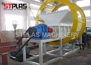 Customizable output Double Shaft Industrial waste tire recycling shredder machine