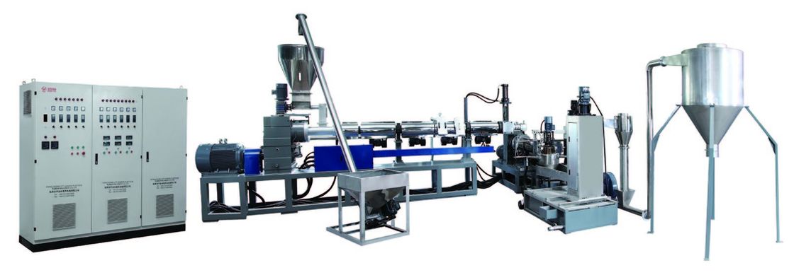 Double Stage Plastic Film Recycling Machine / Automatic Plastic