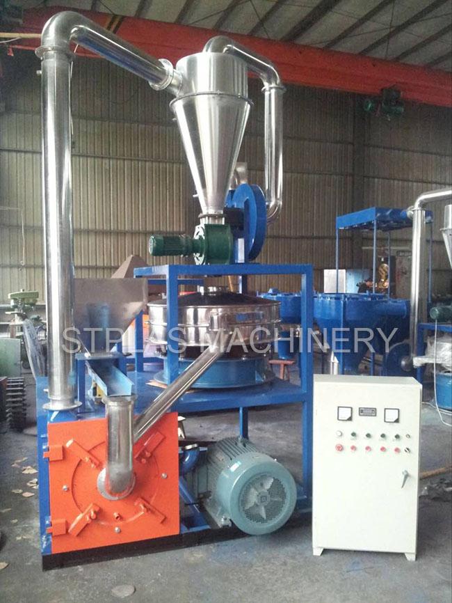 Auto PS PE Plastic Pellet Grinder Machine Disc Type 2080 Mesh Easy