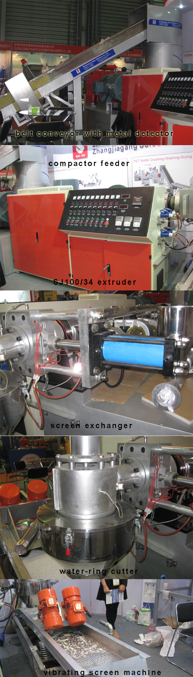 Compactor Plastic Recycling Machine LDPE PE Plastic Film Cutter 1000kg/H 2