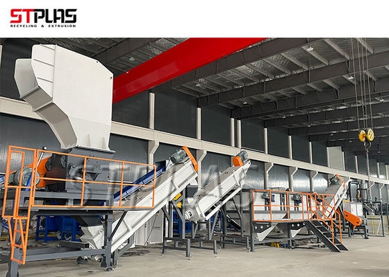 156kw 1000kg/H SUS304 HDPE Washing Line For Drums/Bottles/Baskets/Barrels